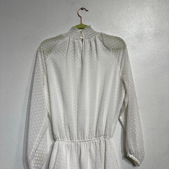 Yumi Kim Swiss Dot White Class Act Mini Dress Sz S - Picture 8 of 12